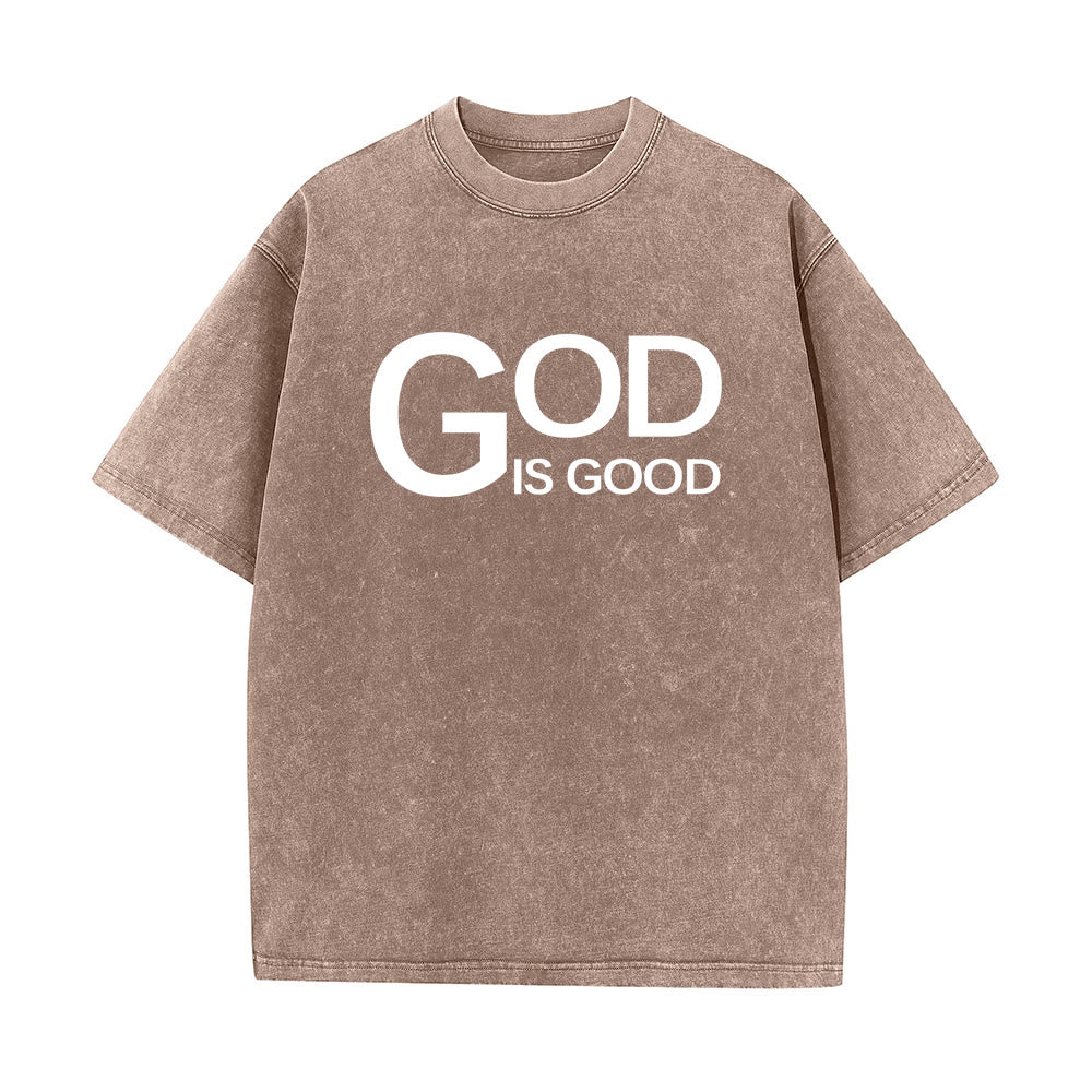 Christianartworkshop God Is Good Philippians 4:13 Cross Unisex Washed T-Shirt - image 14