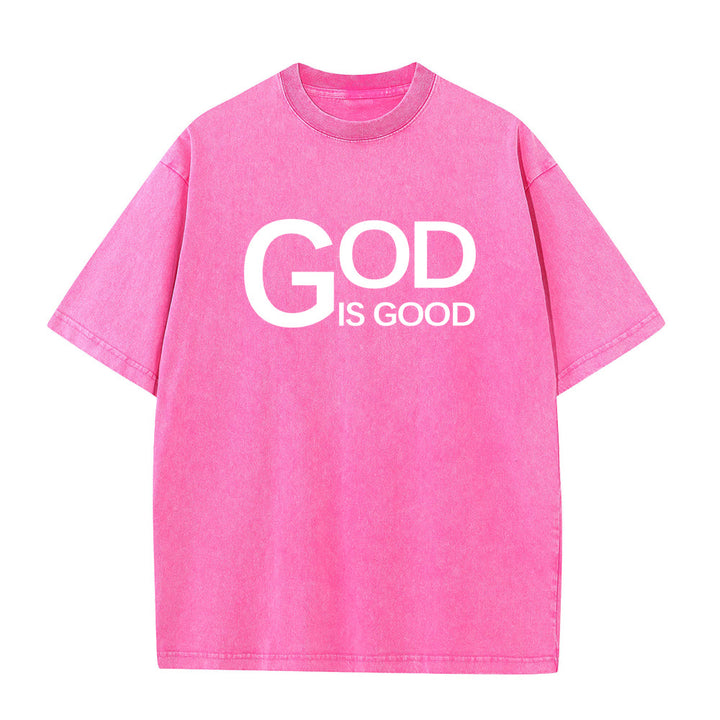 Christianartworkshop God Is Good Philippians 4:13 Cross Unisex Washed T-Shirt - image 26