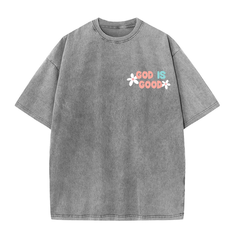 Christianartworkshop God Is Good Even When Life Isn't Unisex Washed T-Shirt - image 8