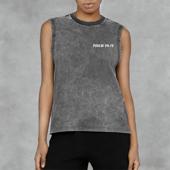 Christianartworkshop Smile You're Loved By God Unisex Washed Tank Top - image 13