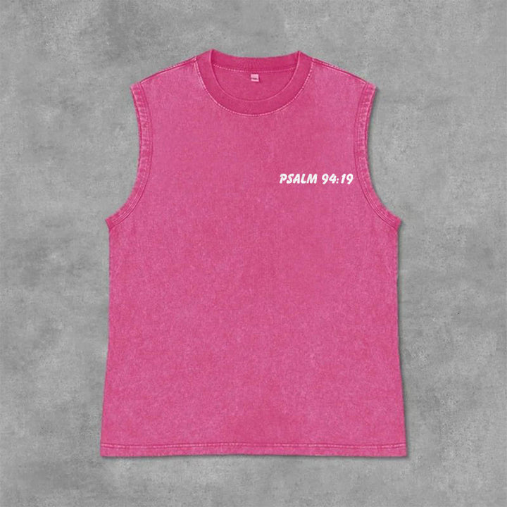 Christianartworkshop Smile You're Loved By God Unisex Washed Tank Top - image 34