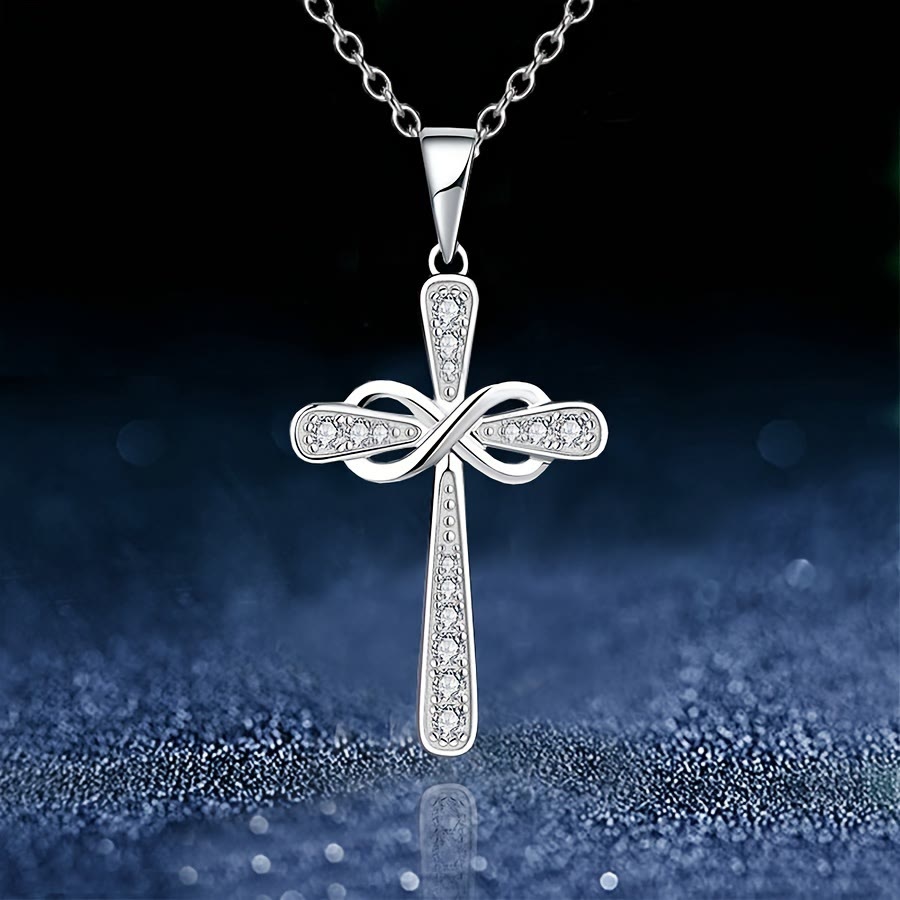 Christianartworkshop Infinity Cross Zircon Necklace: A Symbol of Christ’s Everlasting Love - image 6