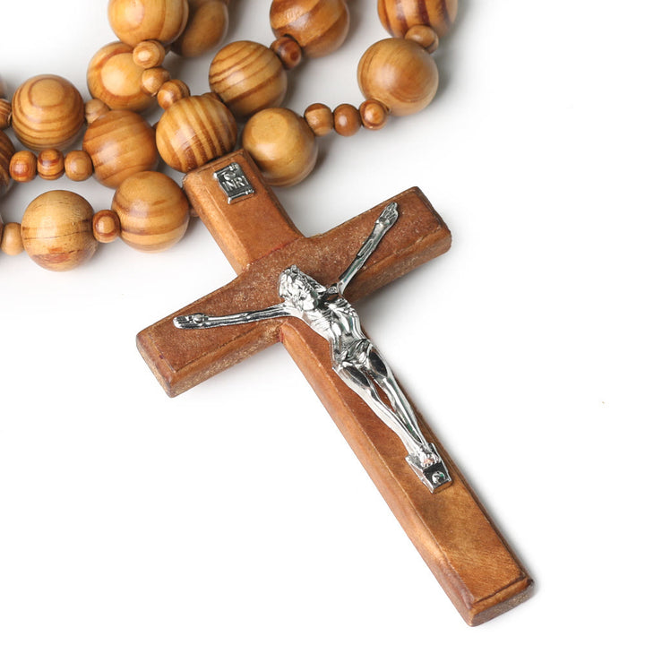 Christianartworkshop Wooden Wall Rosary with Crucifix: A Symbol of Home Prayerful Devotion - image 3