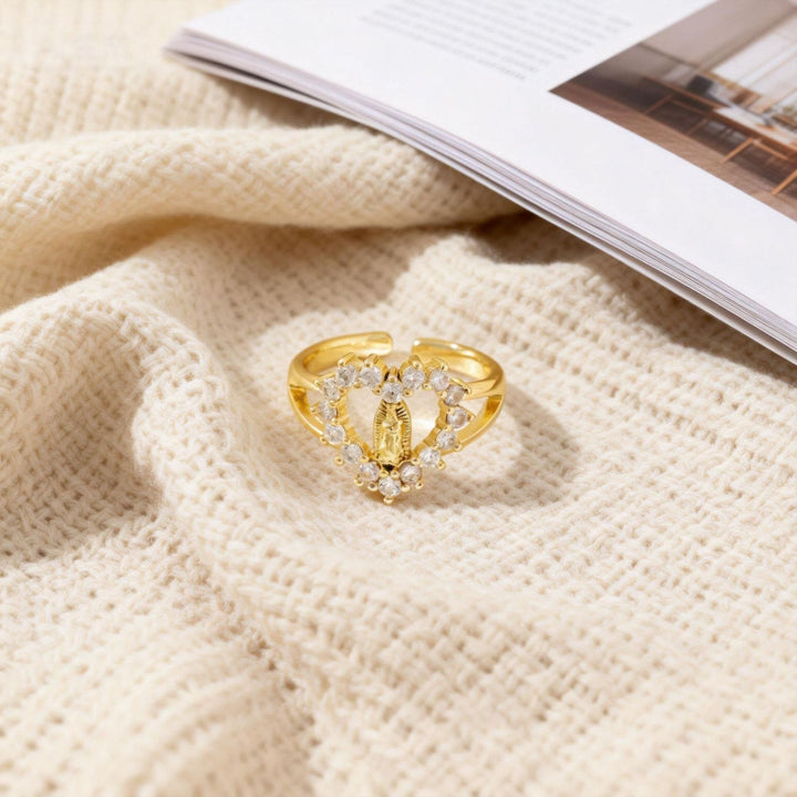 Christianartworkshop Heart/Moon/Oval Style Our Lady Ring: Sacred Devotion & Radiant Grace - image 11
