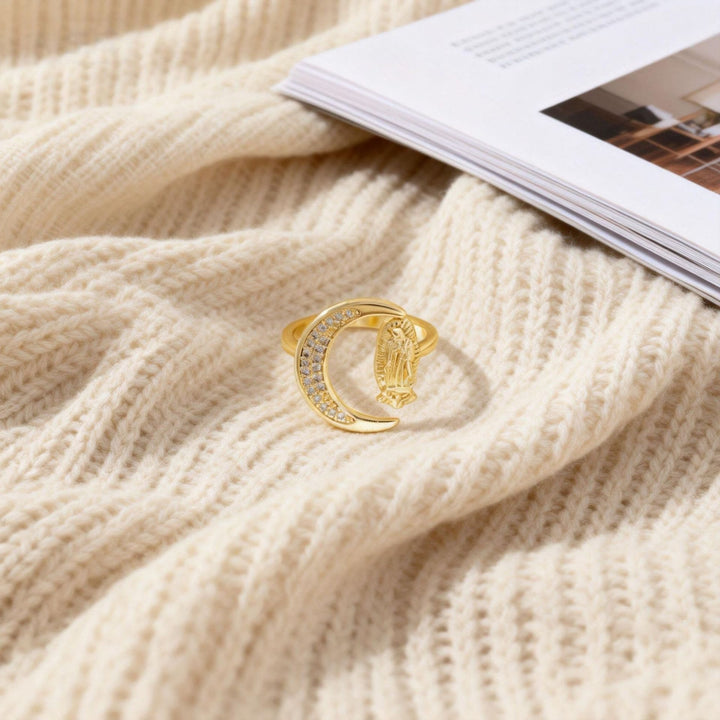 Christianartworkshop Heart/Moon/Oval Style Our Lady Ring: Sacred Devotion & Radiant Grace - image 5