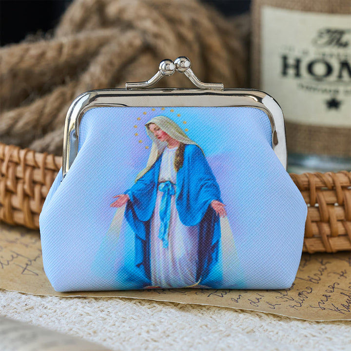 Christianartworkshop Our Lady of Grace Kiss-Lock Rosary Pouch: A Sacred Vessel for Faithful Treasures - image 4