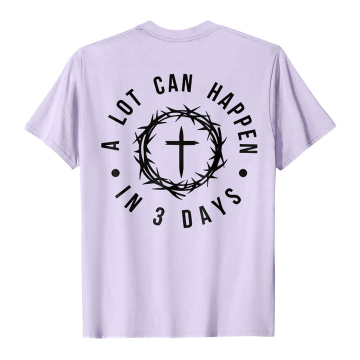 Christianartworkshop A Lot Can Happen In 3 Days Thorn Crown Cross Unisex T-shirt - image 12