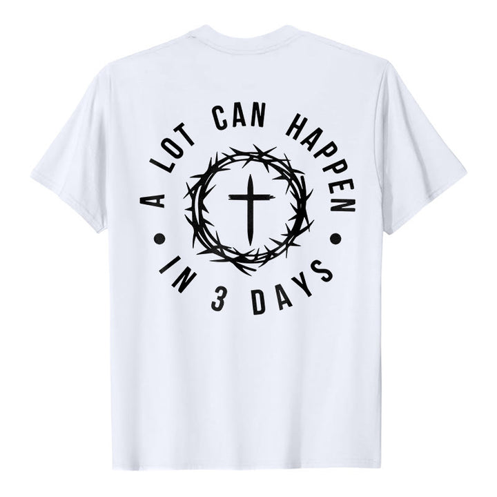 Christianartworkshop A Lot Can Happen In 3 Days Thorn Crown Cross Unisex T-shirt - image 6