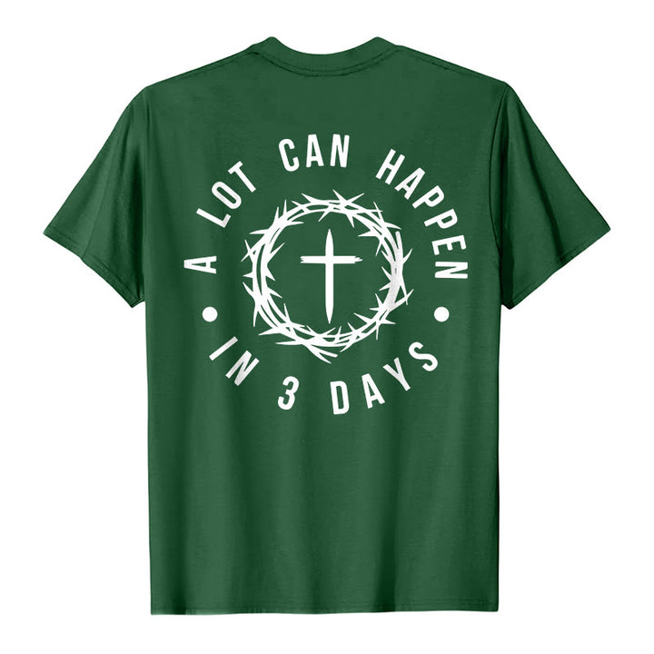 Christianartworkshop A Lot Can Happen In 3 Days Thorn Crown Cross Unisex T-shirt - image 0