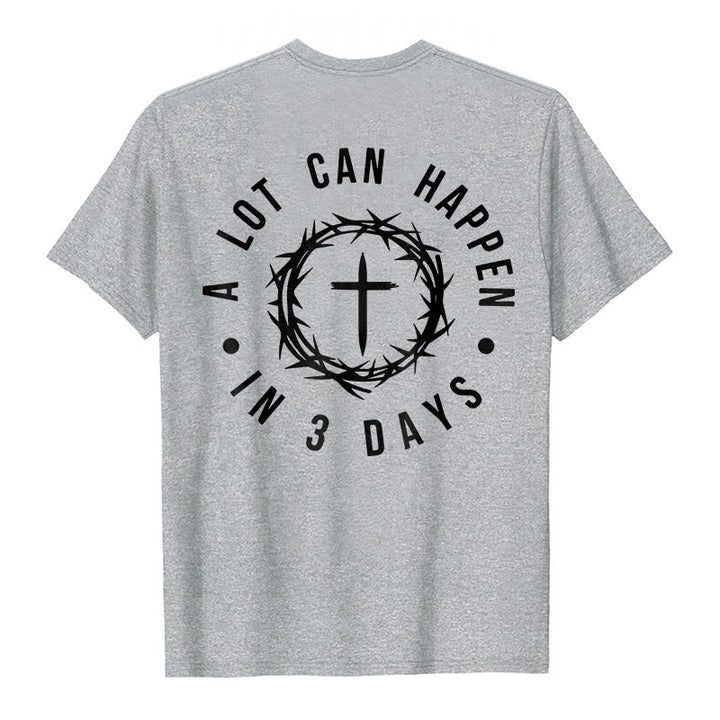 Christianartworkshop A Lot Can Happen In 3 Days Thorn Crown Cross Unisex T-shirt - image 9