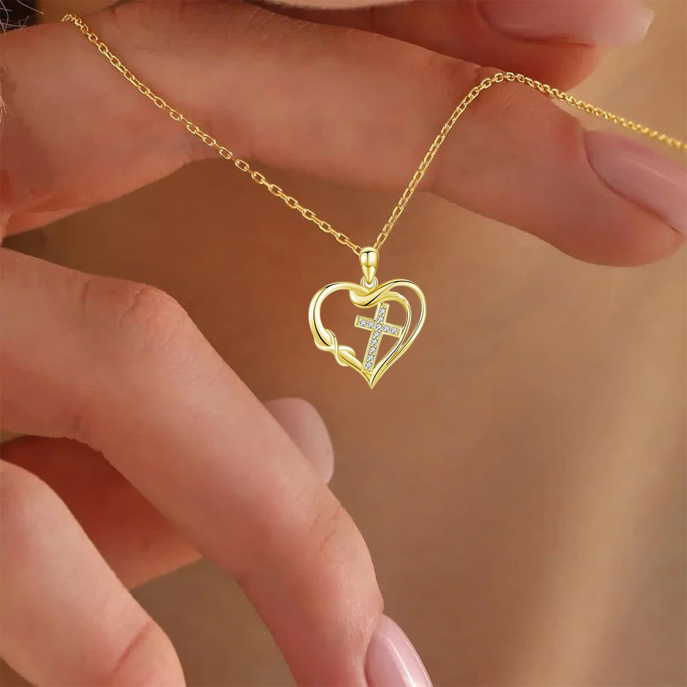 Christianartworkshop Heart & Cross Necklace: Devotion & Timeless Elegance - image 5
