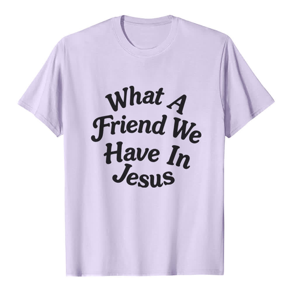 Christianartworkshop What A Friend We Have In Jesus Premium T-Shirt - Purple - 2XL - image 2