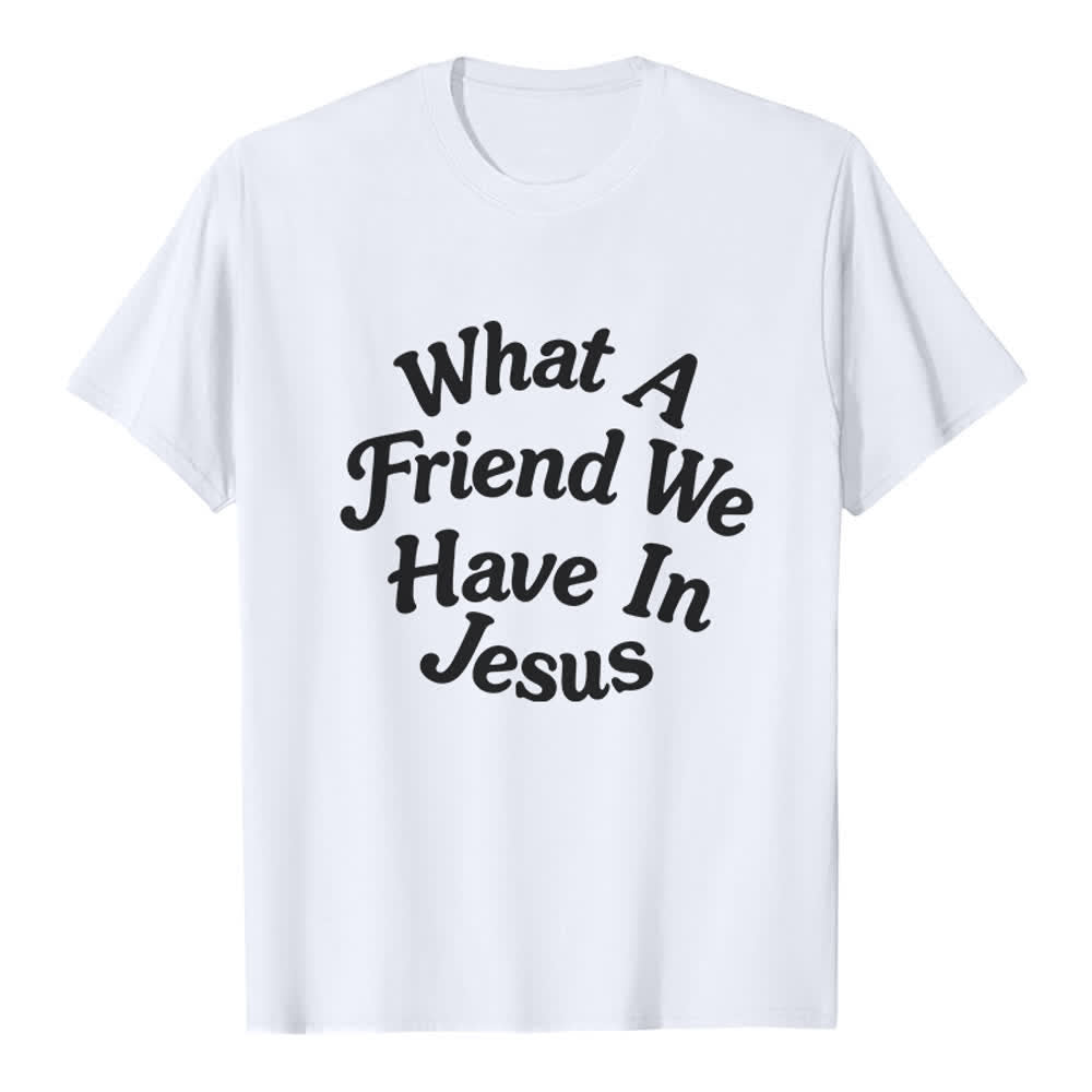 Christianartworkshop What A Friend We Have In Jesus Premium T-Shirt - White - 2XL - image 6
