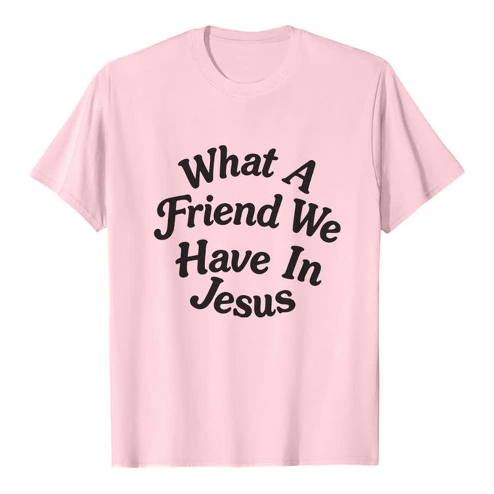 Christianartworkshop What A Friend We Have In Jesus Premium T-Shirt - Pink - 2XL - image 1