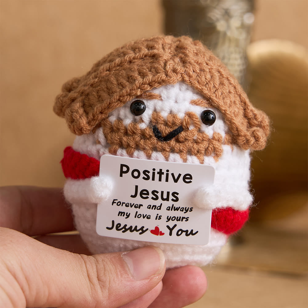 Christianartworkshop Crocheted Q-Version Jesus & Angel & Cross Set: Emblem of Divine Joy & Grace - image 11