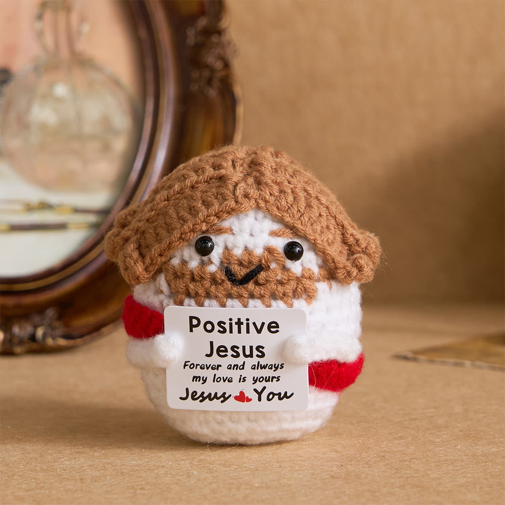 Christianartworkshop Crocheted Q-Version Jesus & Angel & Cross Set: Emblem of Divine Joy & Grace - image 12