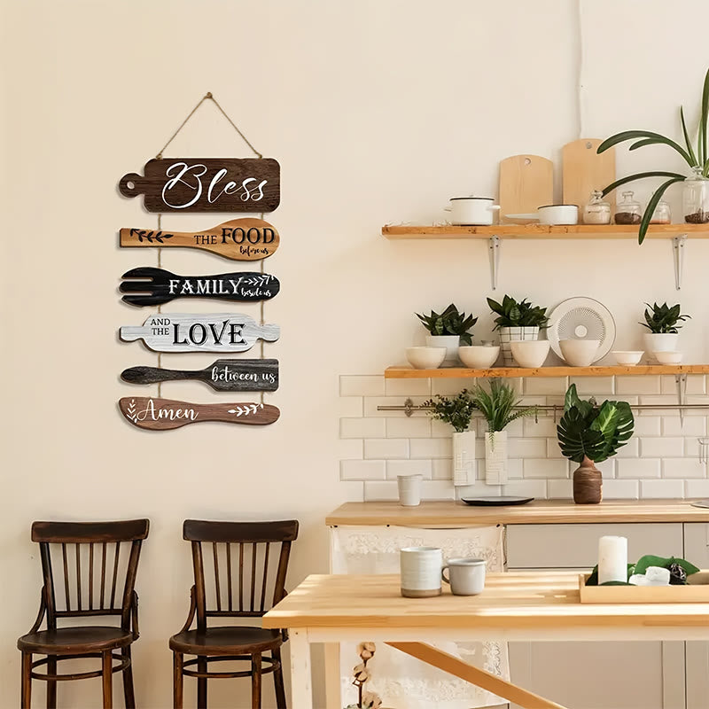 Christianartworkshop Four-Style Rustic Wooden Blessing Wall Art: A Symbol of Familial Faith & Fellowship - image 2