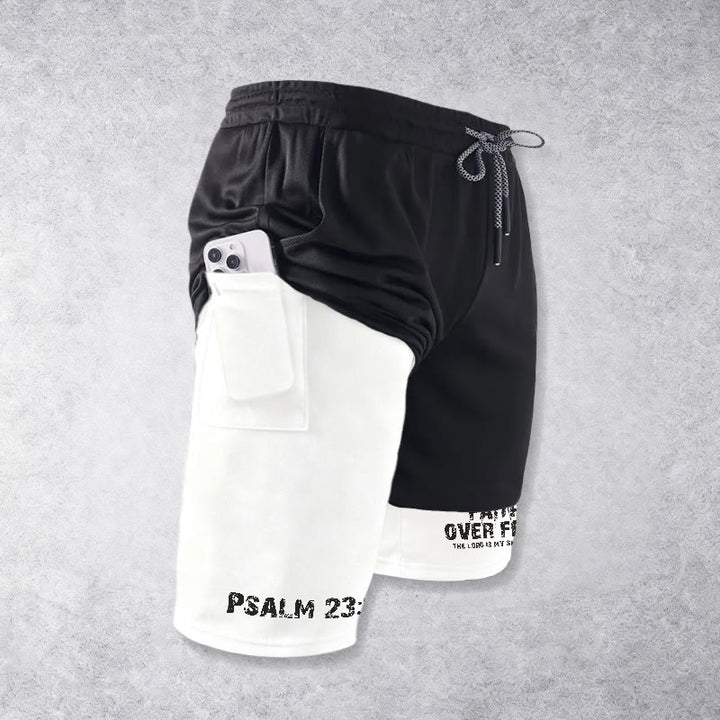 Christianartworkshop Psalms 23:1 Faith Over Fear Eagle Performance Shorts - image 5