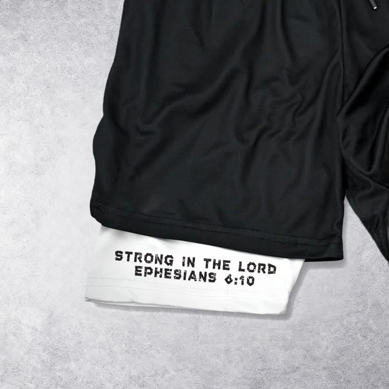 Christianartworkshop Ephesians 6:10 Jesus Weightlifting Performance Shorts - image 6