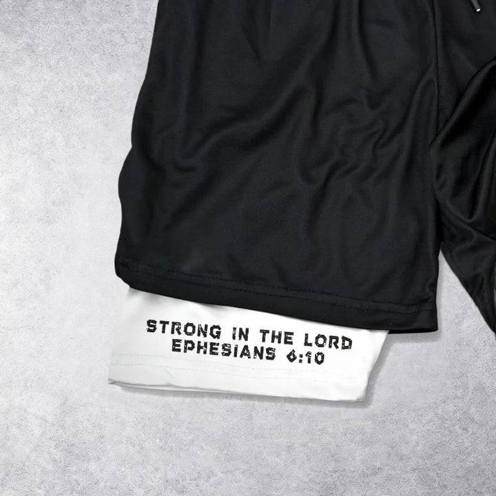 Christianartworkshop Ephesians 6:10 Jesus Weightlifting Performance Shorts - image 6