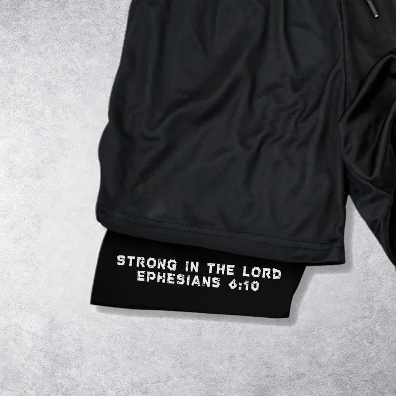 Christianartworkshop Ephesians 6:10 Jesus Weightlifting Performance Shorts - image 15