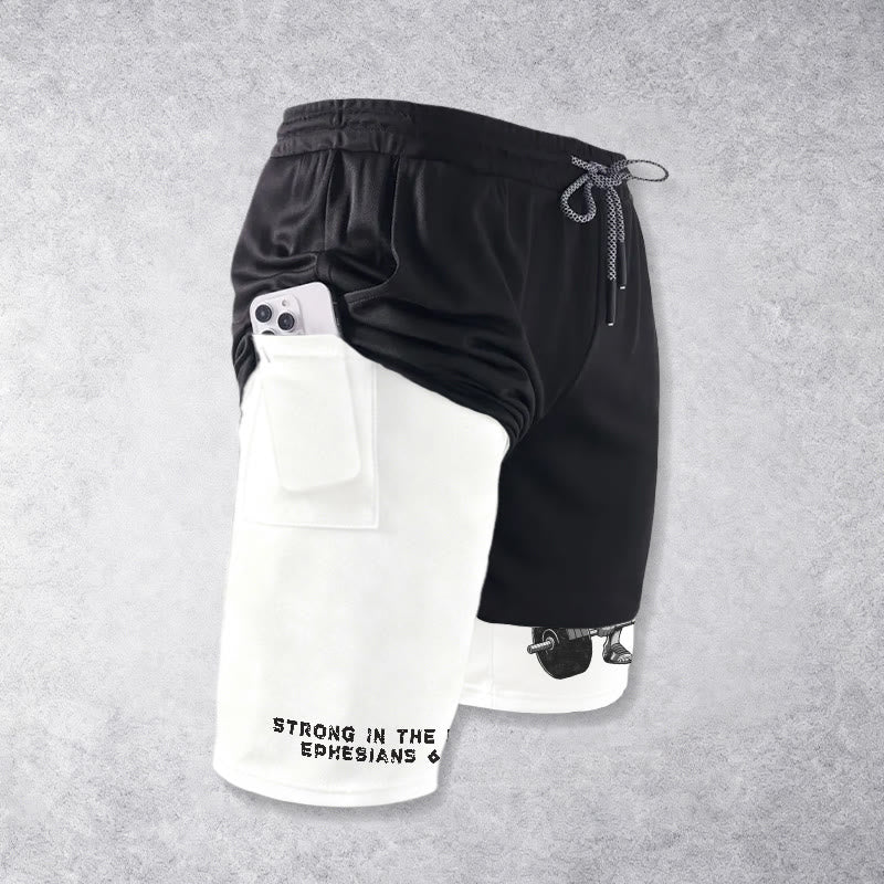 Christianartworkshop Ephesians 6:10 Jesus Weightlifting Performance Shorts - image 8