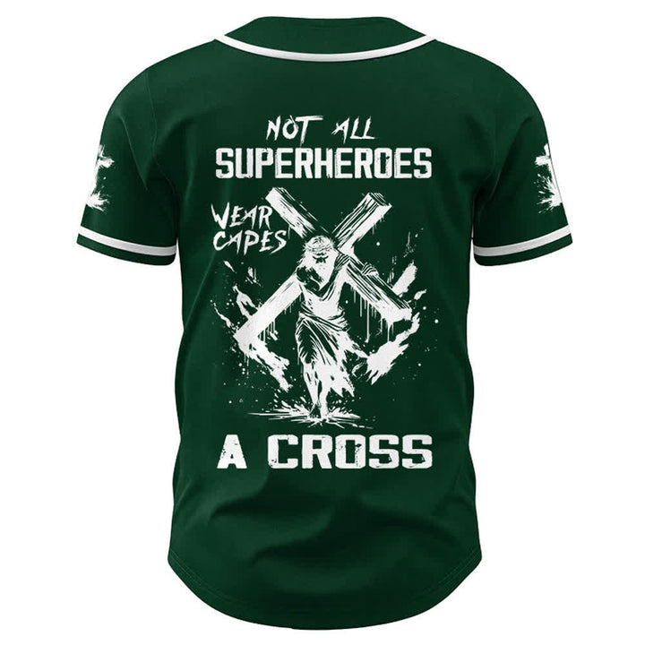 Christianartworkshop Not All Superheroes Wear Capes A Cross Unisex Baseball Jersey - image 23