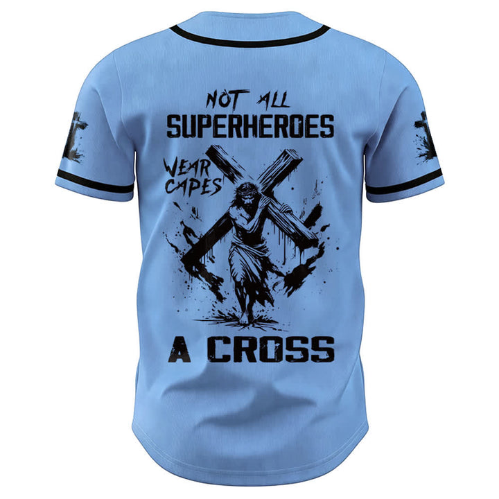Christianartworkshop Not All Superheroes Wear Capes A Cross Unisex Baseball Jersey - image 17