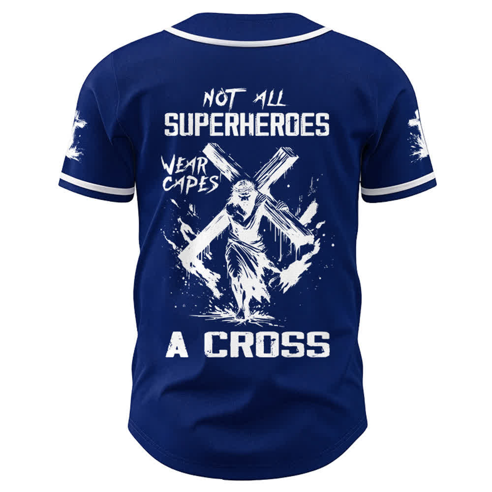 Christianartworkshop Not All Superheroes Wear Capes A Cross Unisex Baseball Jersey - image 20