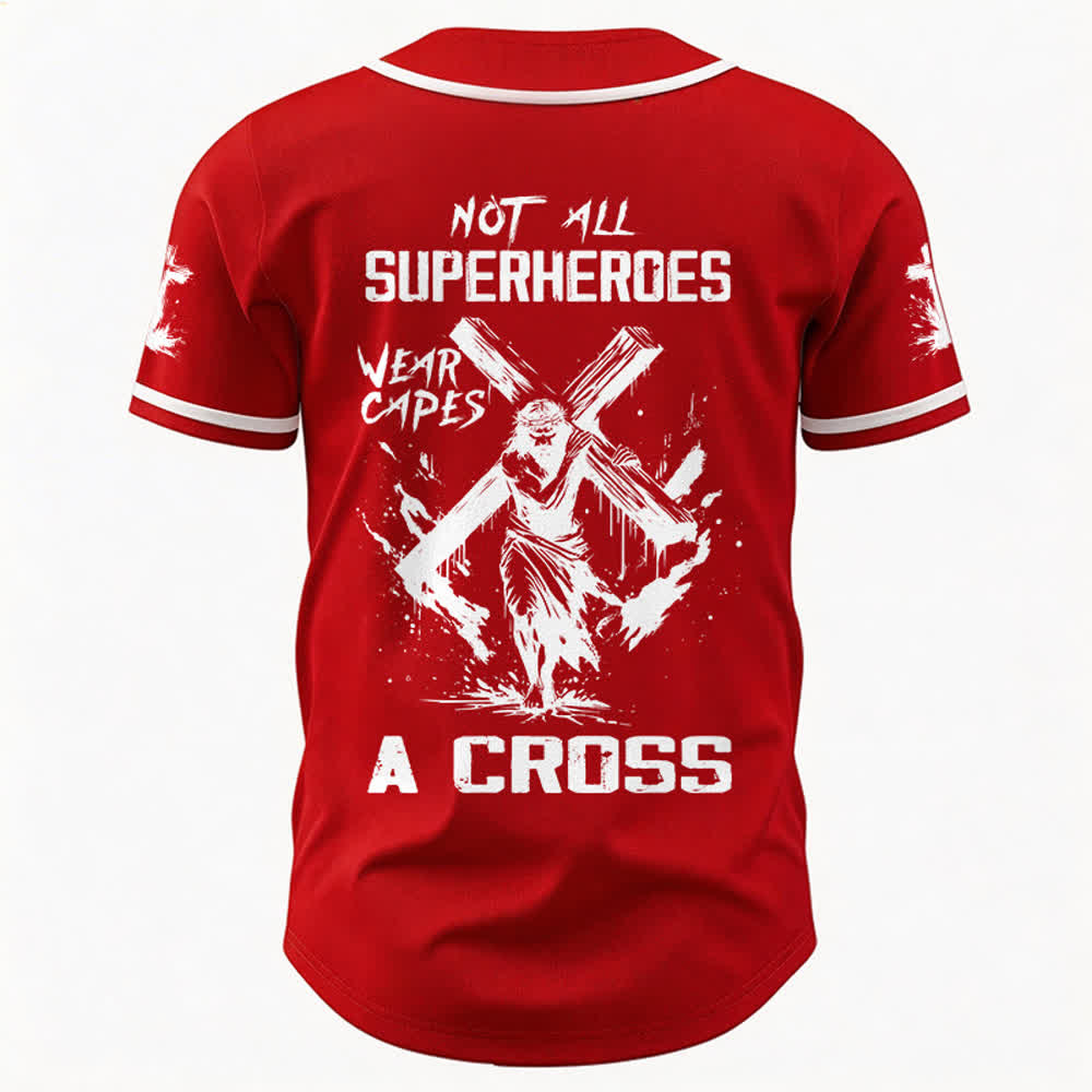 Christianartworkshop Not All Superheroes Wear Capes A Cross Unisex Baseball Jersey - image 11