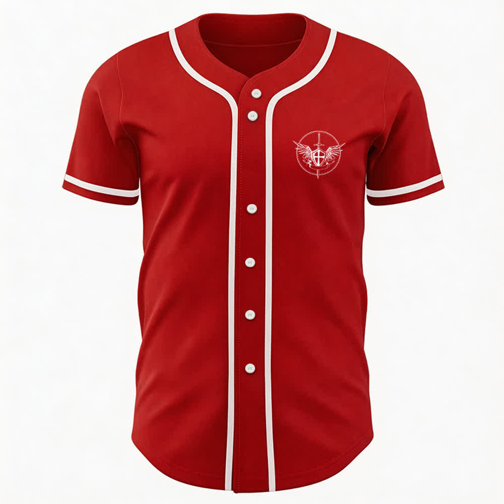 Christianartworkshop St.Michael Archangel Defend Us Unisex Baseball Jersey - image 12