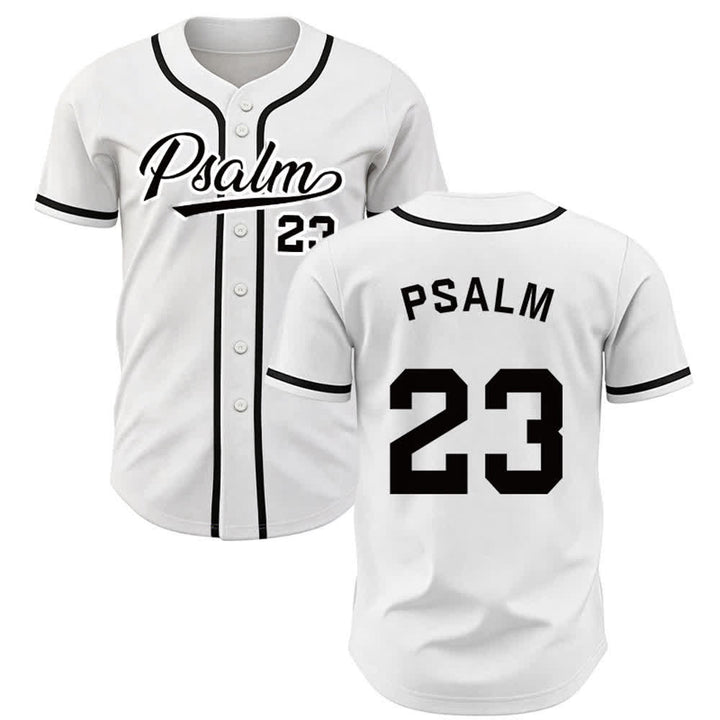 Christianartworkshop Retro Sport Style Psalm 23 Unisex Baseball Jersey - White - 5XL - image 7
