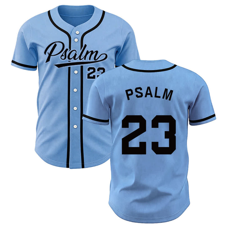 Christianartworkshop Retro Sport Style Psalm 23 Unisex Baseball Jersey - Blue - 5XL - image 19