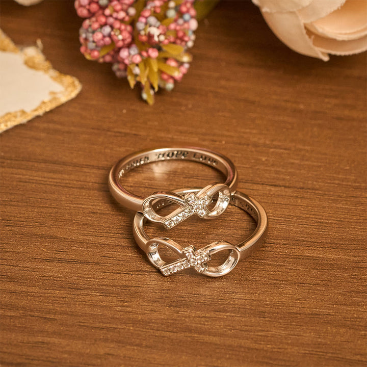 Christianartworkshop Elegant Infinity Cross Open Ring with Engraving: Emblem of Spiritual Strength & Divine Guidance - image 4