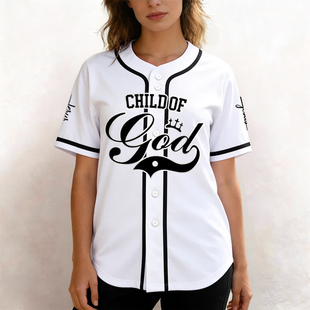Christianartworkshop Child Of God Personalized Name Number Unisex Custom Baseball Jersey - image 4