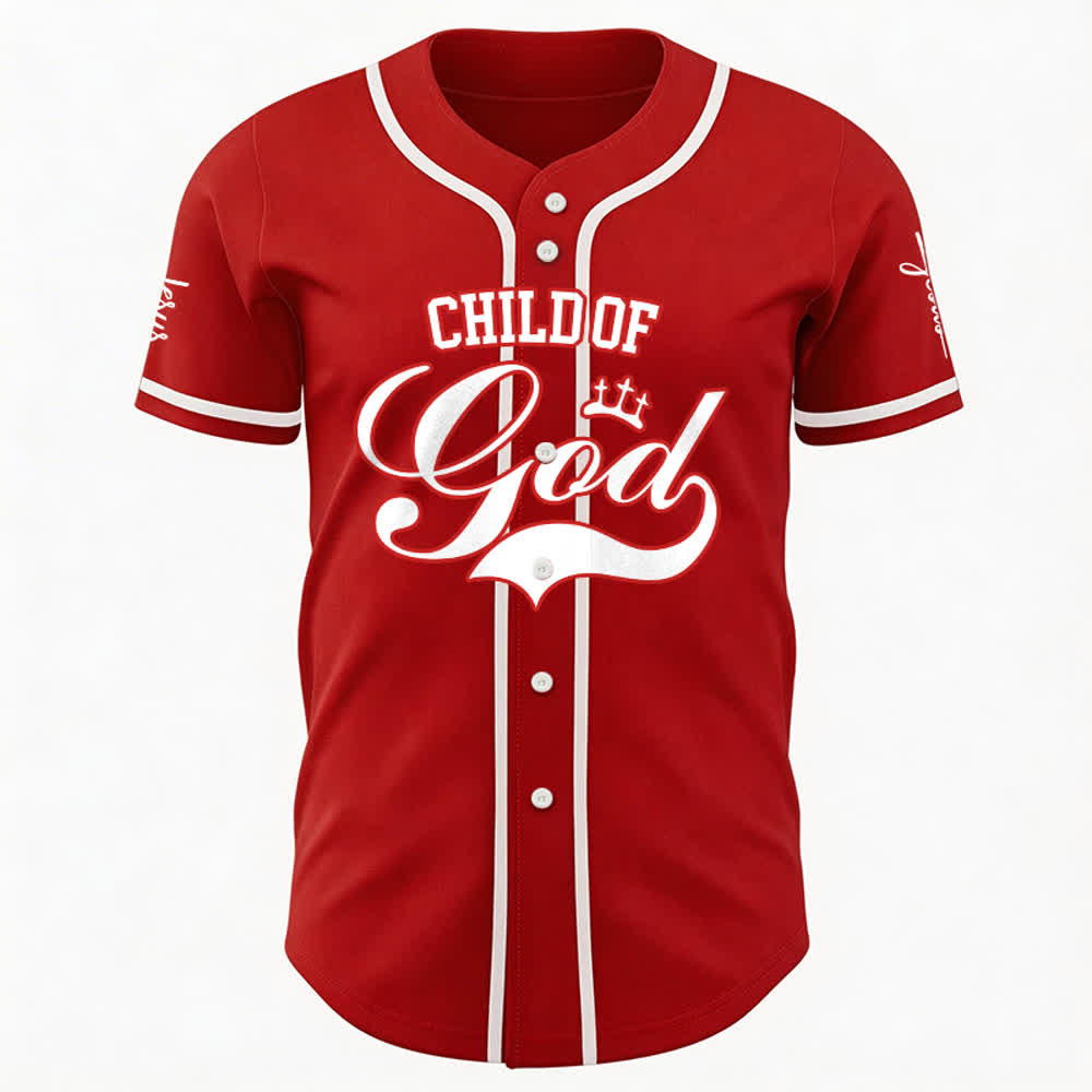 Christianartworkshop Child Of God Personalized Name Number Unisex Custom Baseball Jersey - image 12