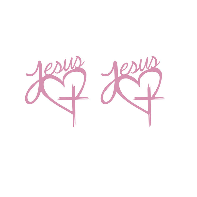 Christianartworkshop Jesus Heart & Cross Accent Car Sticker: A Gentle Nudge to Pause and Pray - image 7