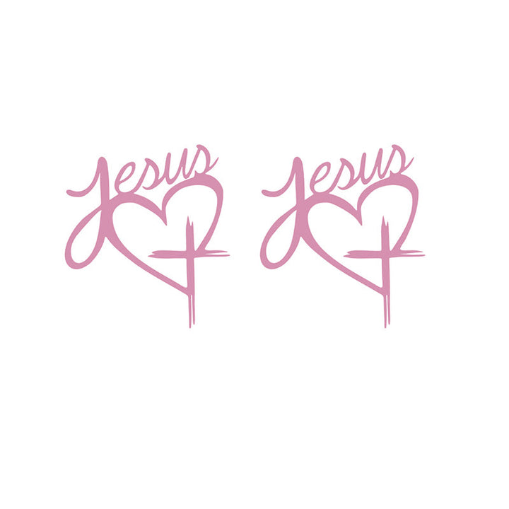 Christianartworkshop Jesus Heart & Cross Accent Car Sticker: A Gentle Nudge to Pause and Pray - image 7