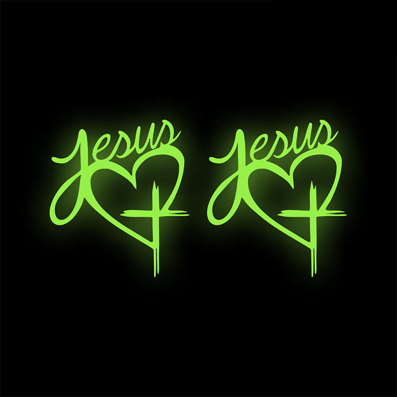 Christianartworkshop Jesus Heart & Cross Accent Car Sticker: A Gentle Nudge to Pause and Pray - Neon Green - Set of 10 - image 14