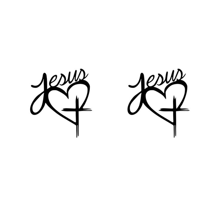 Christianartworkshop Jesus Heart & Cross Accent Car Sticker: A Gentle Nudge to Pause and Pray - image 5
