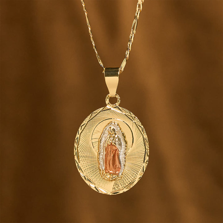 Christianartworkshop Four Styles Radiant Virgin Mary Oval Medallion Necklace: A Token of Heavenly Blessing - image 14