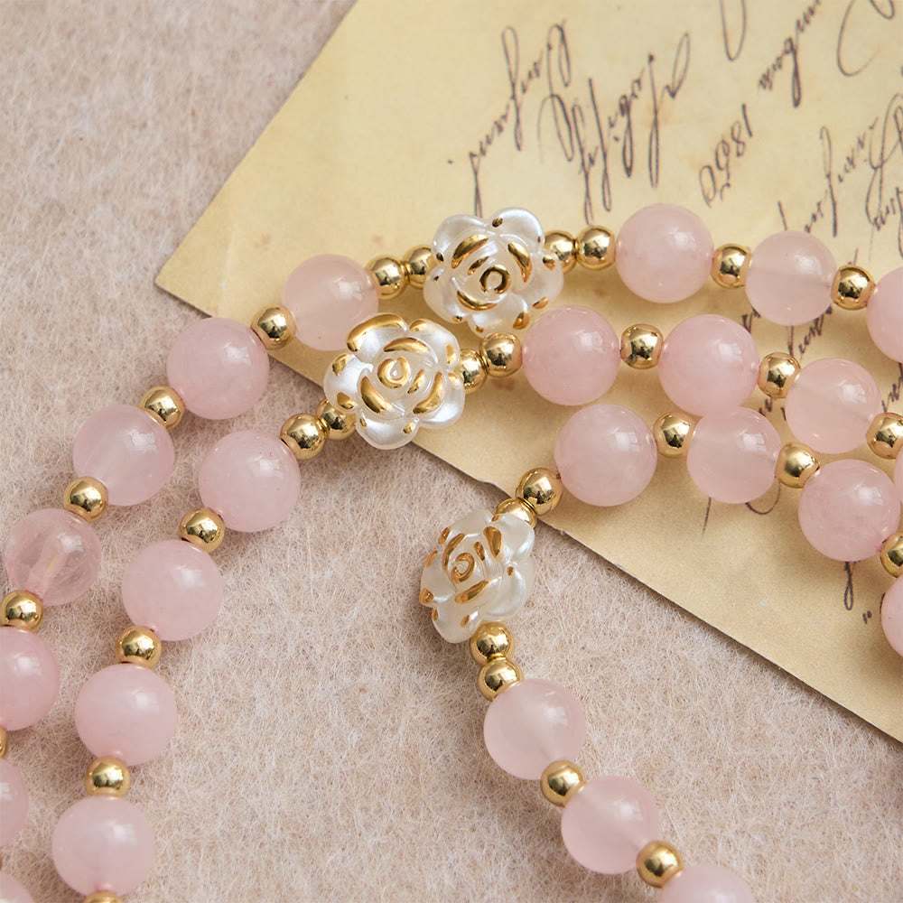 Christianartworkshop Rose Quartz Seven Sorrow Rosary with Sacred Heart: Emblem of Marian Compassion - image 5