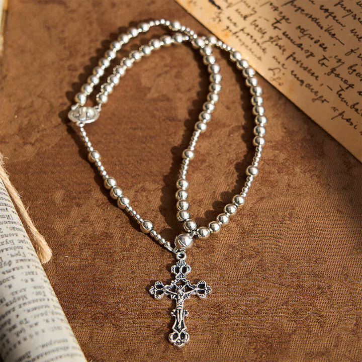 Christianartworkshop Sacred Silver Tone Magnetic Rosary Bracelet: 2-in-1 Prayer & Bracelet - image 4