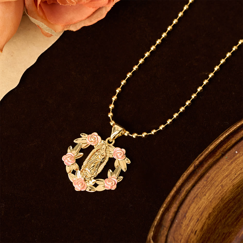 Christianartworkshop Ornate Our Lady & Winged Cross Faith Necklace Set: Emblem of Spiritual Protection - image 14
