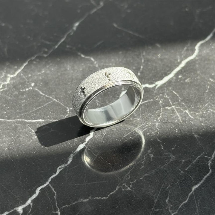 Christianartworkshop Rotating Cross Spinner Stress-relieving Ring: Emblem of Unshakable Faith - image 4