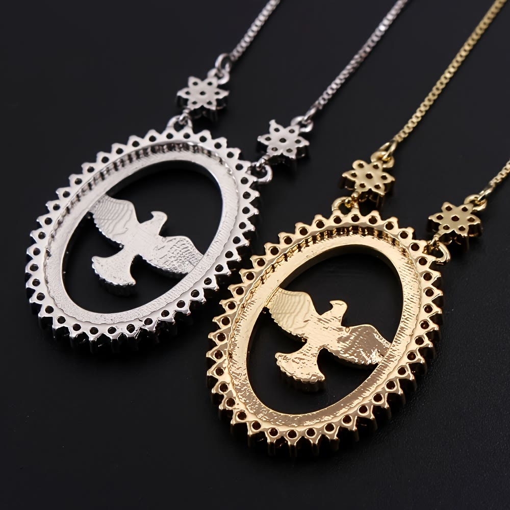 Christianartworkshop Dove Oval CZ Pendant Necklace: Emblem of Divine Peace & Holy Spirit - image 5
