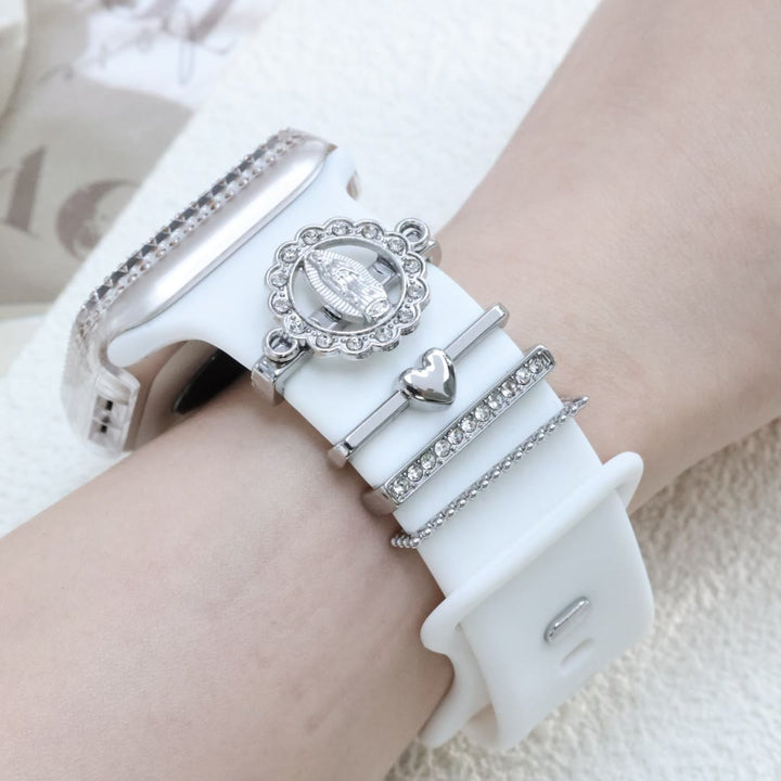 Christianartworkshop Our Lady Zircon iWatch Band Charm Set: Carry the Light of Marian Love - image 9