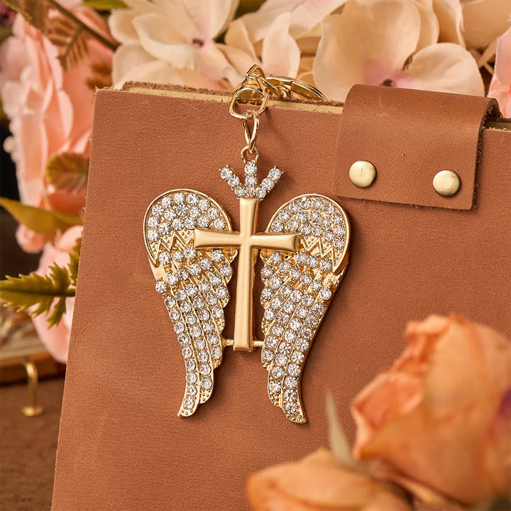 Christianartworkshop Winged Cross CZ Keychain: Trust In The Lord - image 5