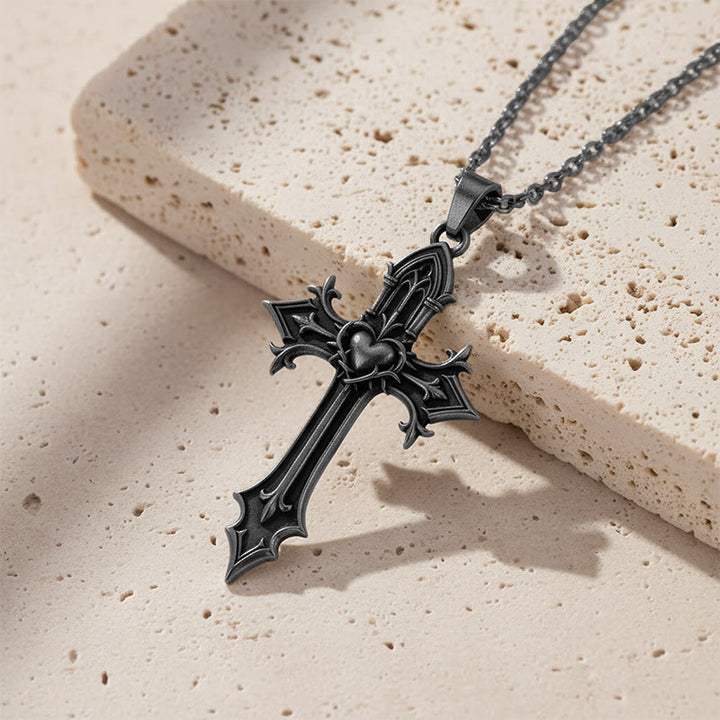 Christianartworkshop Crown of Thorns Gothic Cross Pendant Necklace: Emblem of Christ's Sacrifice & Redemption - image 6