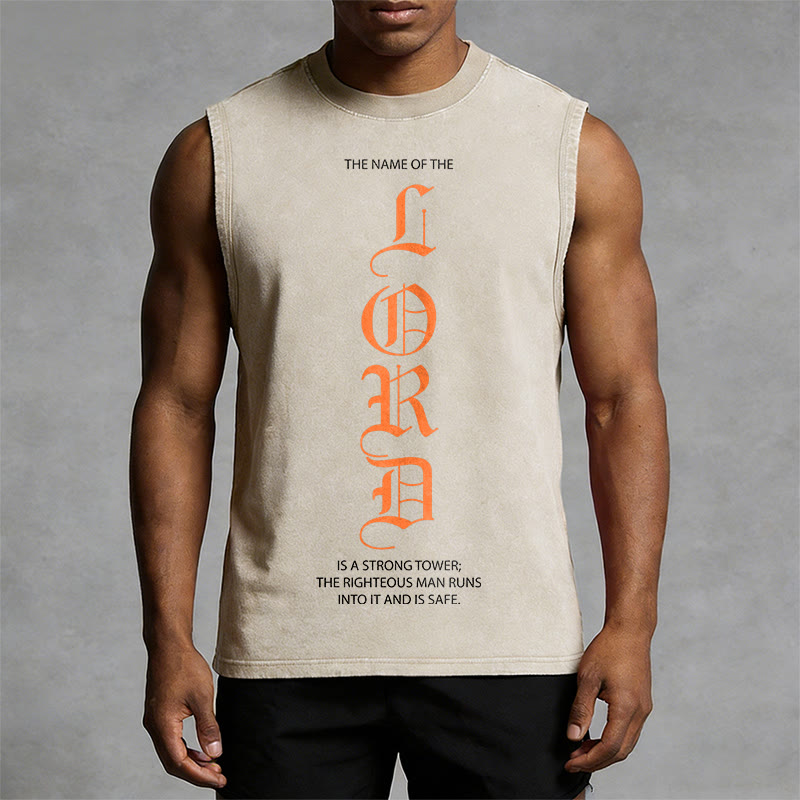 Christianartworkshop LORD Unisex Washed Tank Top - image 7